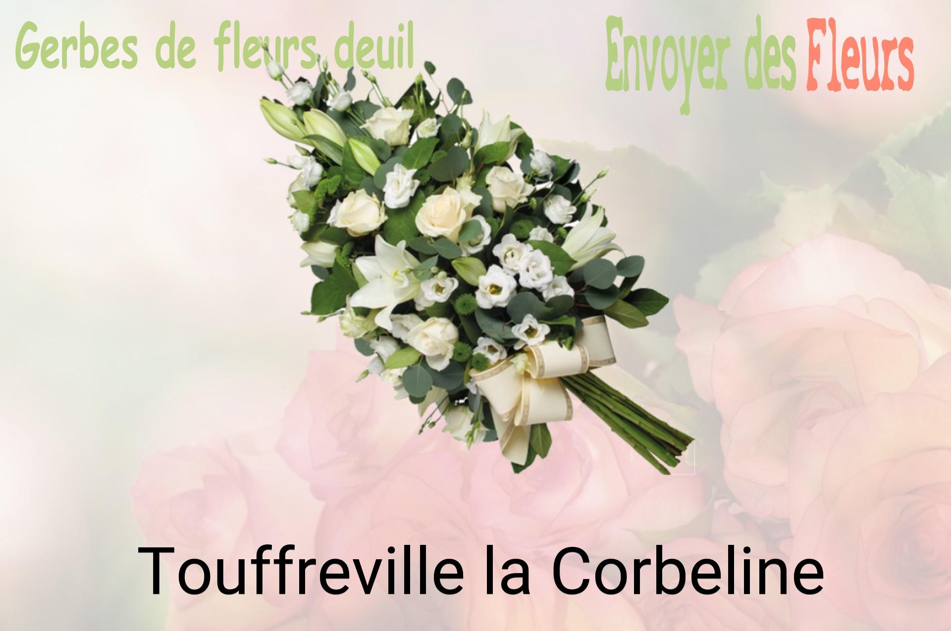 Gerbe de fleurs de deuil livrée à Touffreville-la-Corbeline
